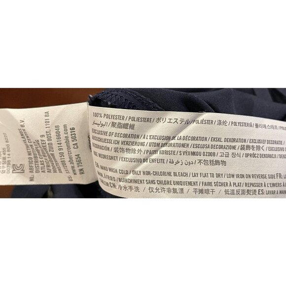 Abercrombie & Fitch Navy Beaded Boho Cami Spaghetti Strap Tank Top Women Size XS - Picture 14 of 16